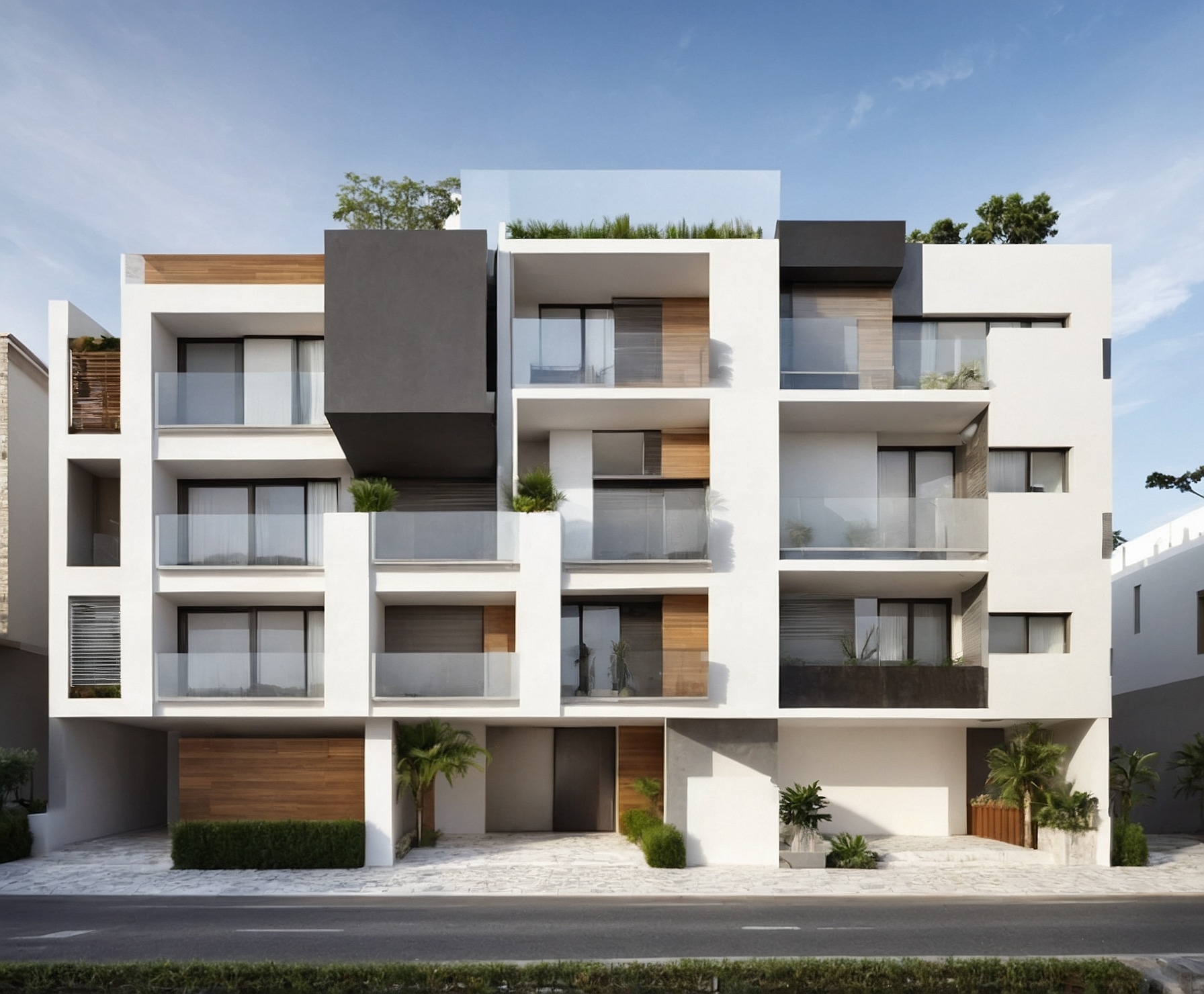 Vista panorámica de un ático urbano