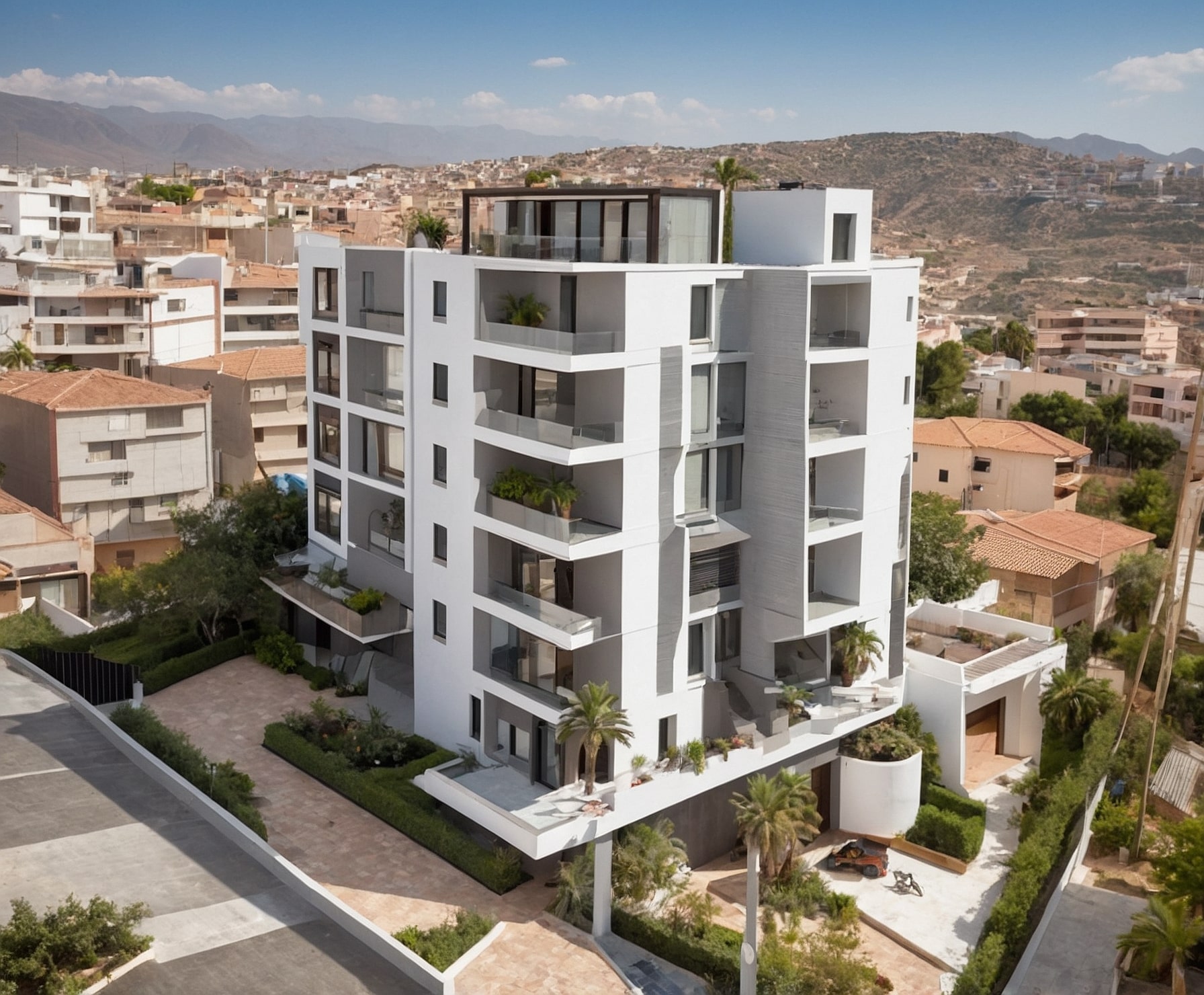 Vista de una casa familiar cerca del centro.