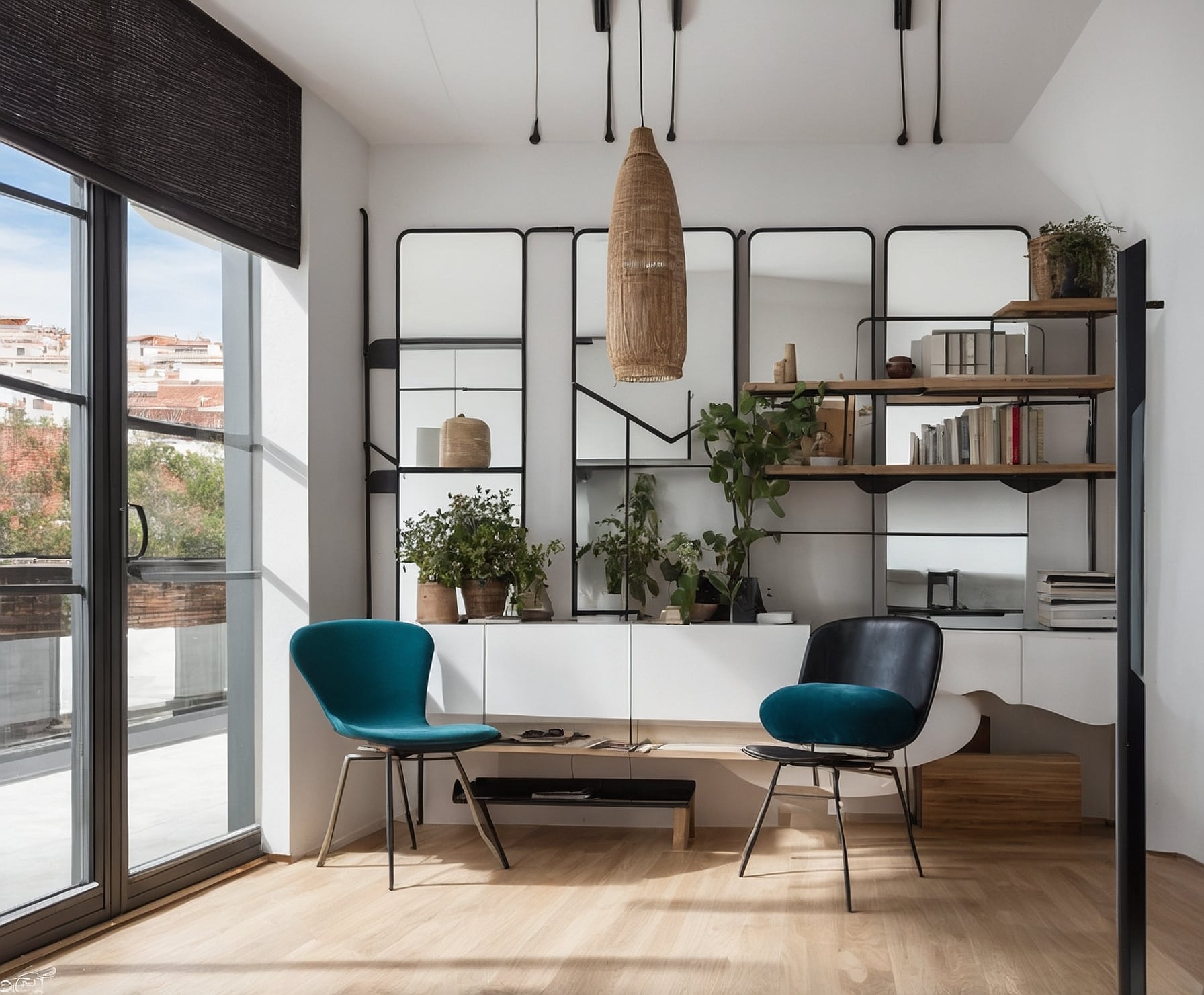 Visión moderna de un loft urbano